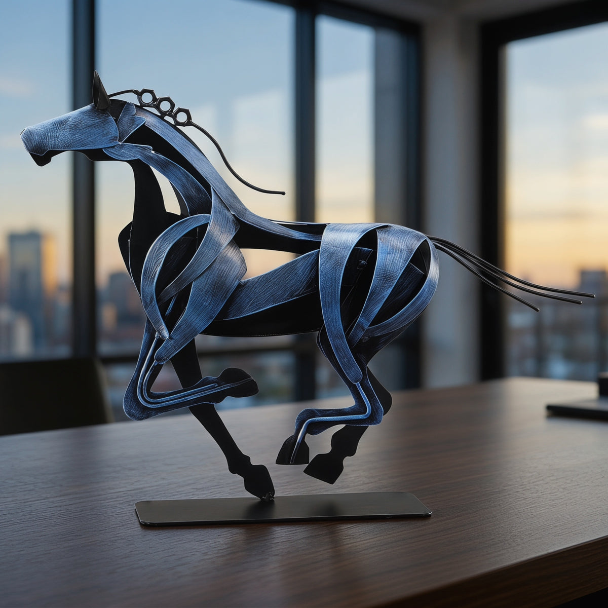 SunBlogs Art Handmade & Hand-painted Metal Horse Sculpture Gifts for Horse Lovers