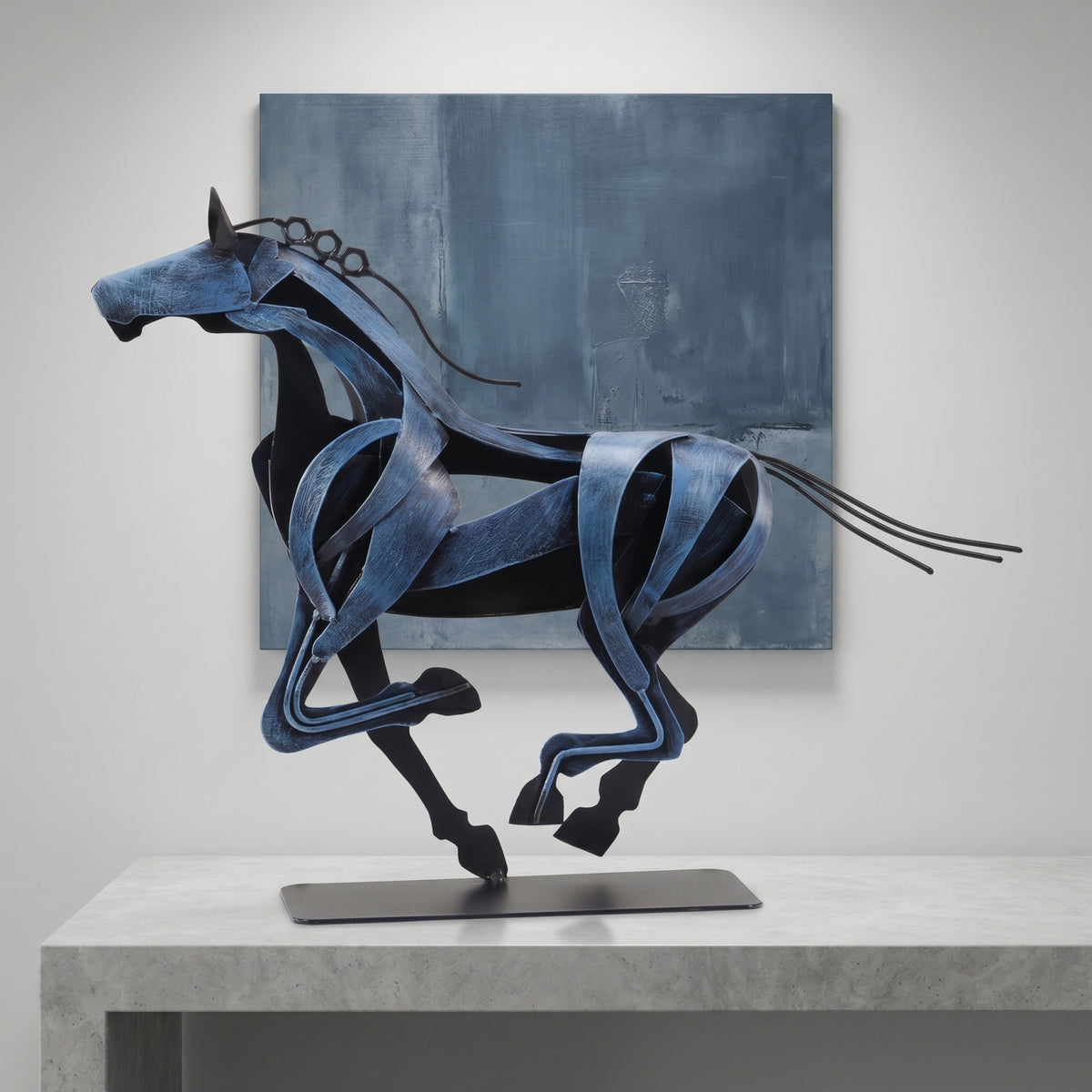 SunBlogs Art Handmade & Hand-painted Metal Horse Sculpture Gifts for Horse Lovers