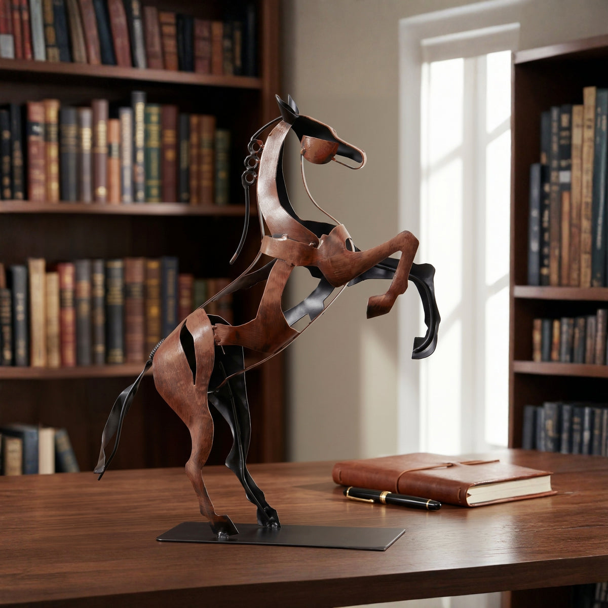 SunBlogs Art Handmade & Hand-painted Metal Horse Statue & Sculpture Gifts