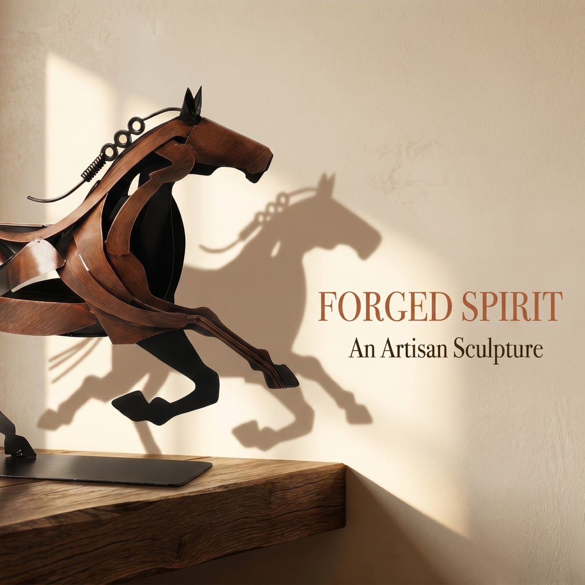 SunBlogs Art Handmade & Hand-painted Metal Horse Sculpture Gifts for Horse Lovers