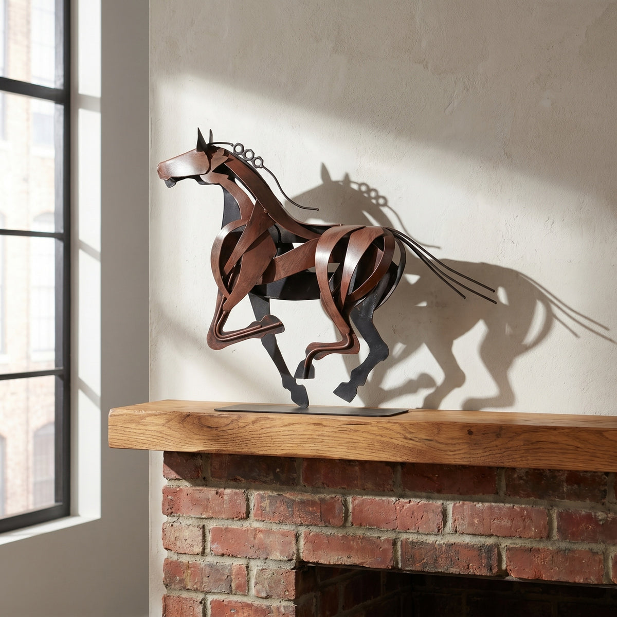 SunBlogs Art Handmade & Hand-painted Metal Horse Sculpture Gifts for Horse Lovers