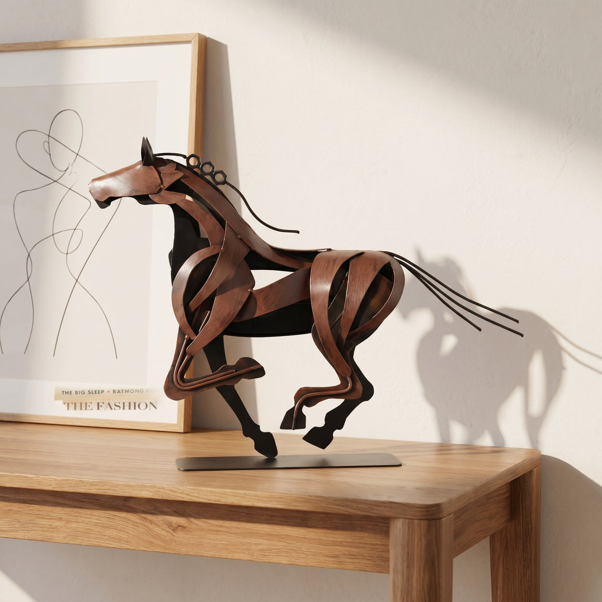 SunBlogs Art Handmade & Hand-painted Metal Horse Sculpture Gifts for Horse Lovers