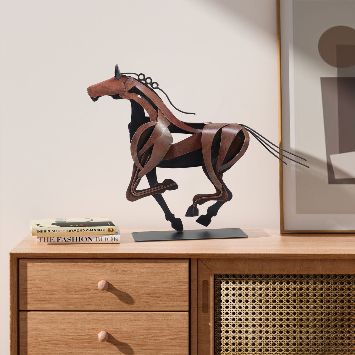 SunBlogs Art Handmade & Hand-painted Metal Horse Sculpture Gifts for Horse Lovers