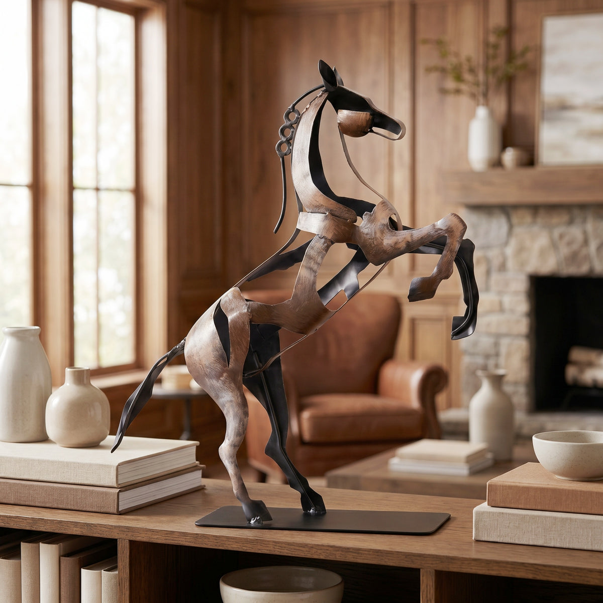 SunBlogs Art Handmade & Hand-painted Metal Horse Statue & Sculpture Gifts