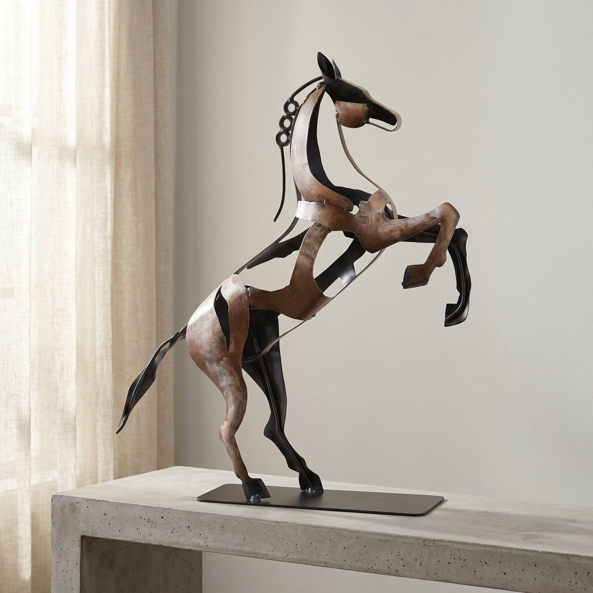 SunBlogs Art Handmade & Hand-painted Metal Horse Statue & Sculpture Gifts