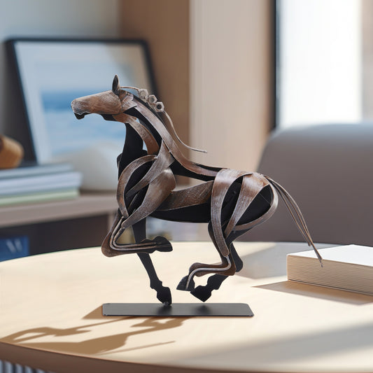 SunBlogs Art Handmade & Hand-painted Metal Horse Sculpture Gifts for Horse Lovers