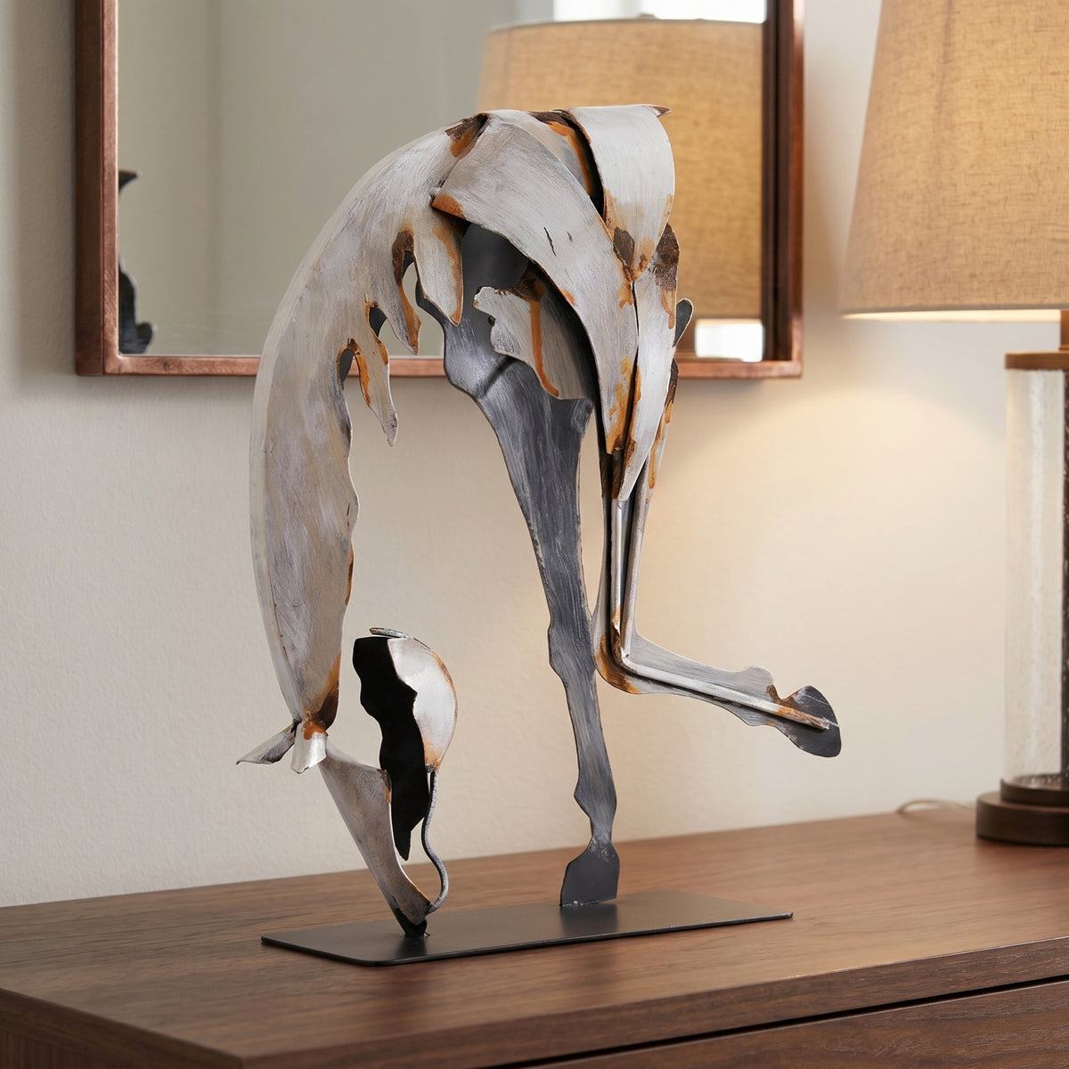 SunBlogs Art Handmade & Hand-painted Metal Horse Sculpture for Horse Lovers