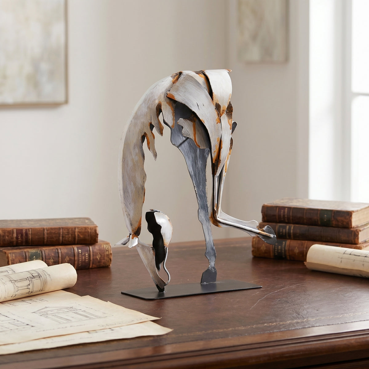 SunBlogs Art Handmade & Hand-painted Metal Horse Sculpture for Horse Lovers