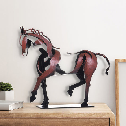 SunBlogs Art Metal Horse Statue & Sculpture Decor