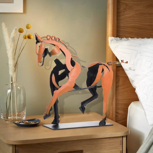 SunBlogs Art Metal Horse Statue & Sculpture Decor