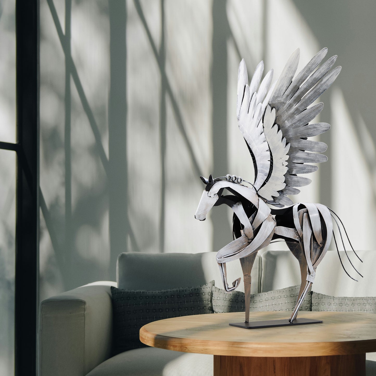 SunBlogs Art Metal Flying Horse Statue & Sculpture Decor