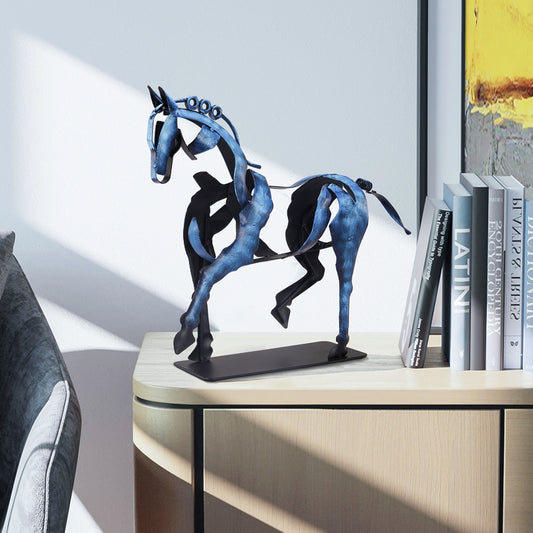 SunBlogs Art Metal Horse Statue & Sculpture Decor