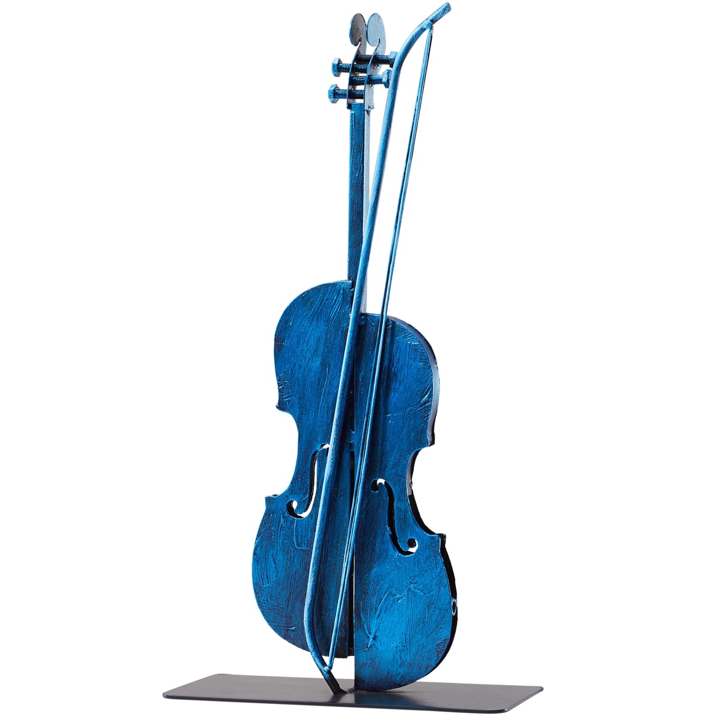 SunBlogs Art Metal Violins Statue & Sculpture Music Decor