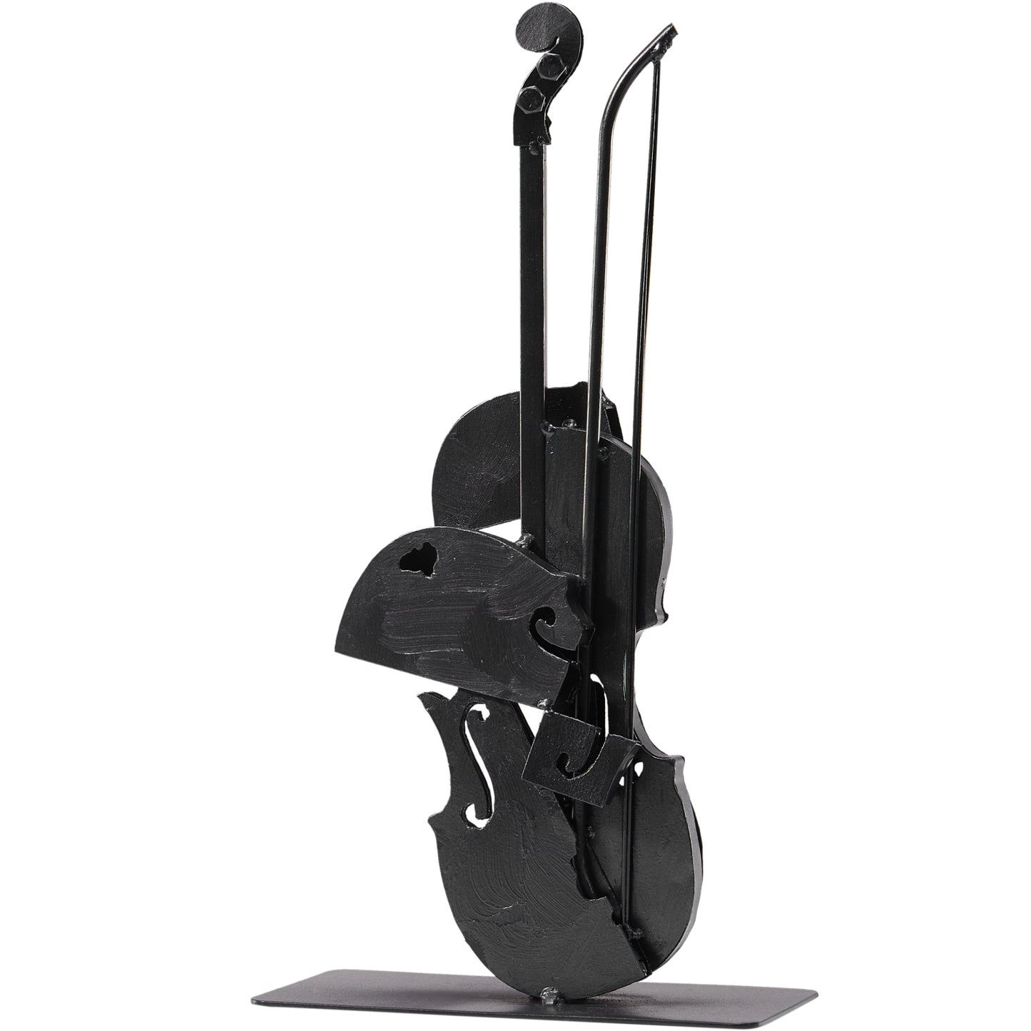 SunBlogs Art Metal Violins Statue & Sculpture Music Decor