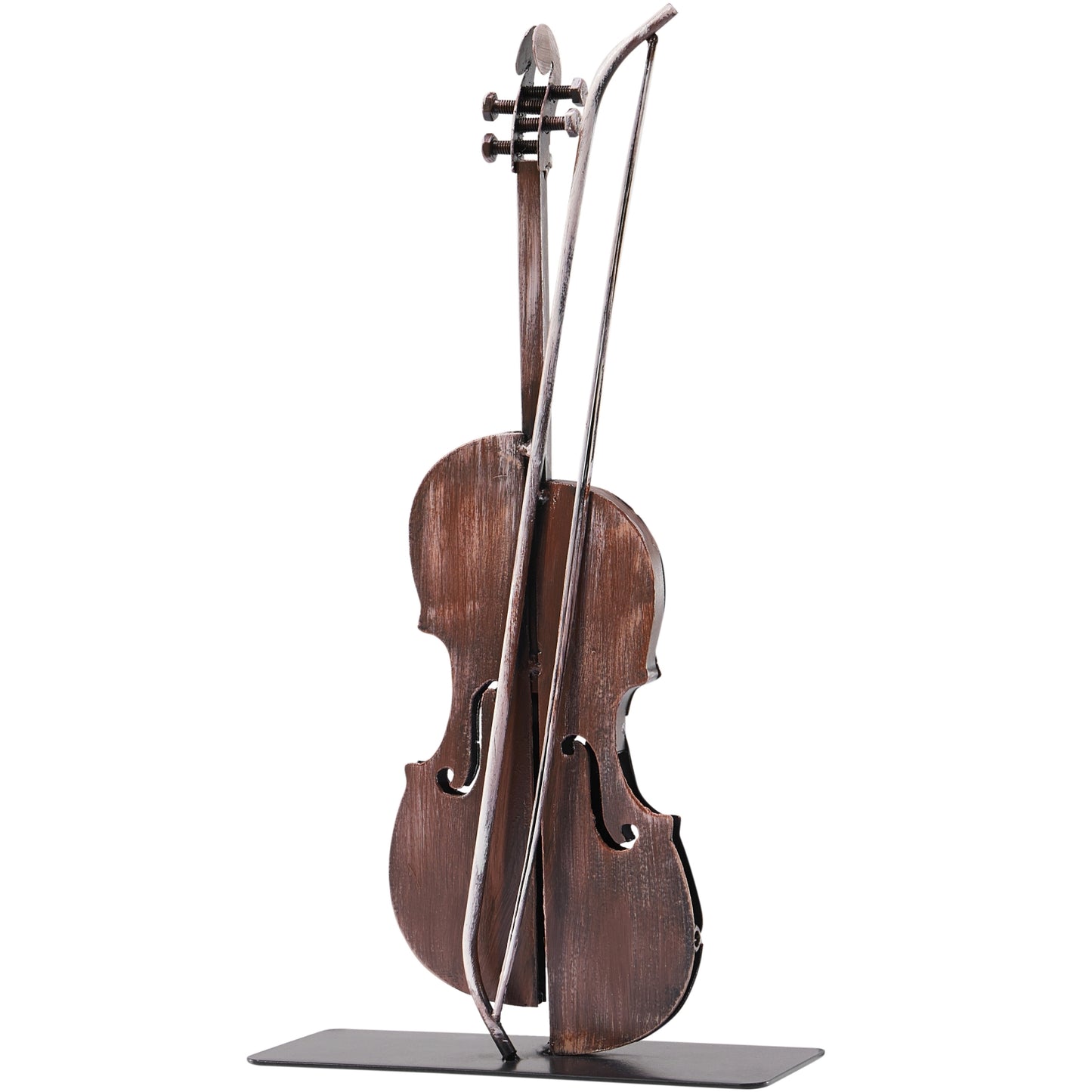 SunBlogs Art Metal Violins Statue & Sculpture Music Decor