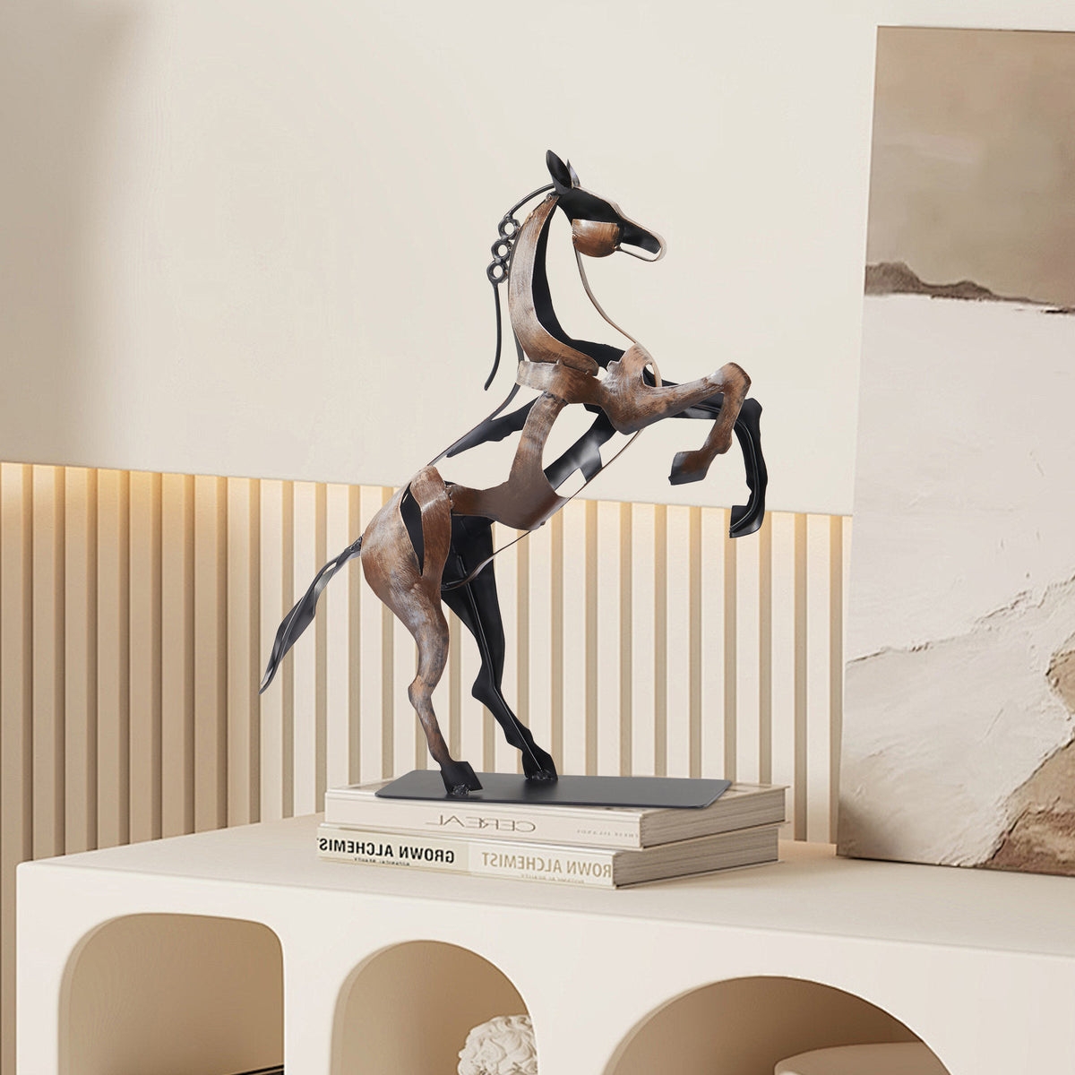 SunBlogs Art Handmade & Hand-painted Metal Horse Statue & Sculpture Gifts