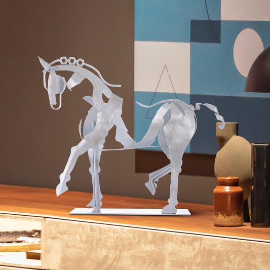 SunBlogs Art Metal Horse Statue & Sculpture Decor