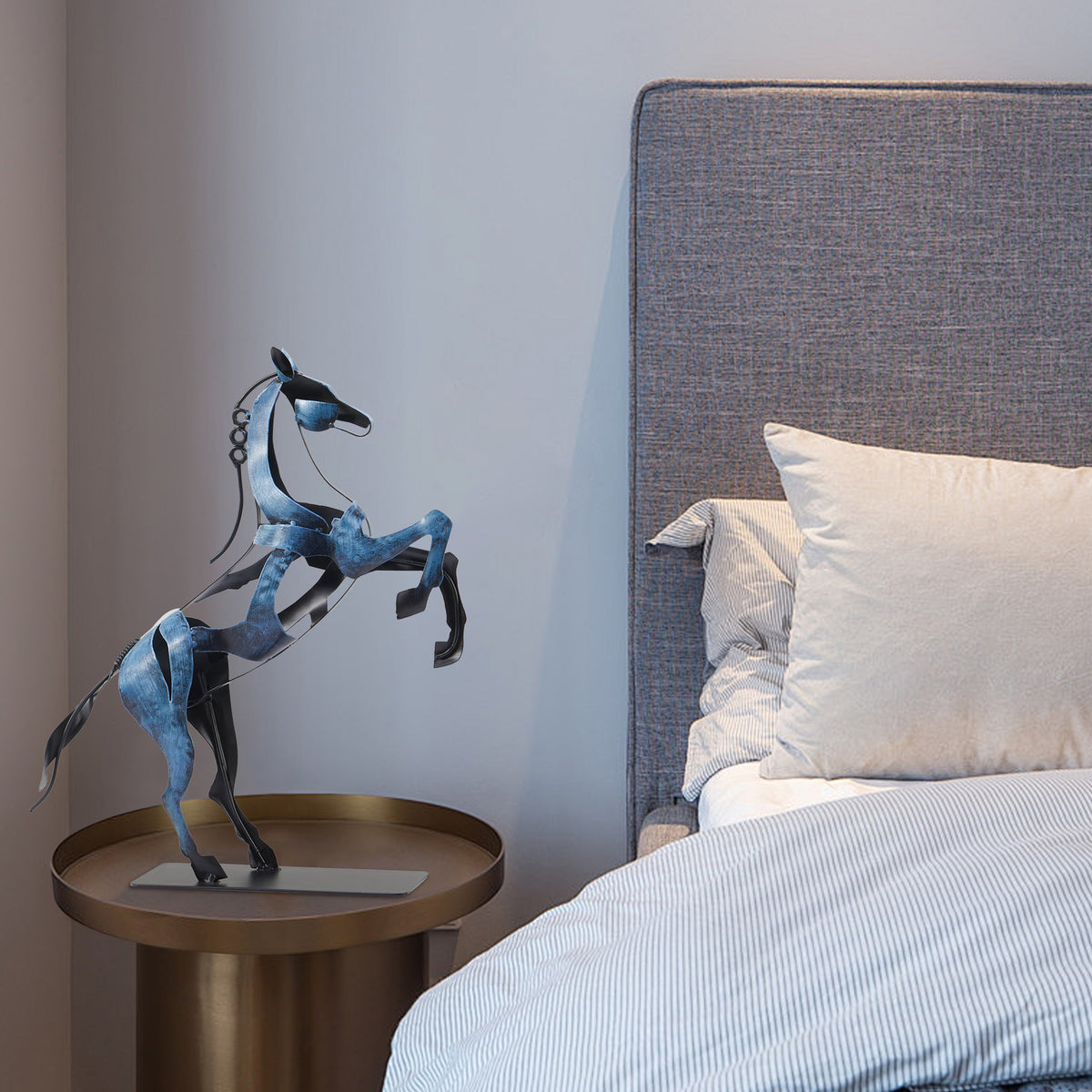 SunBlogs Art Handmade & Hand-painted Metal Horse Statue & Sculpture Gifts