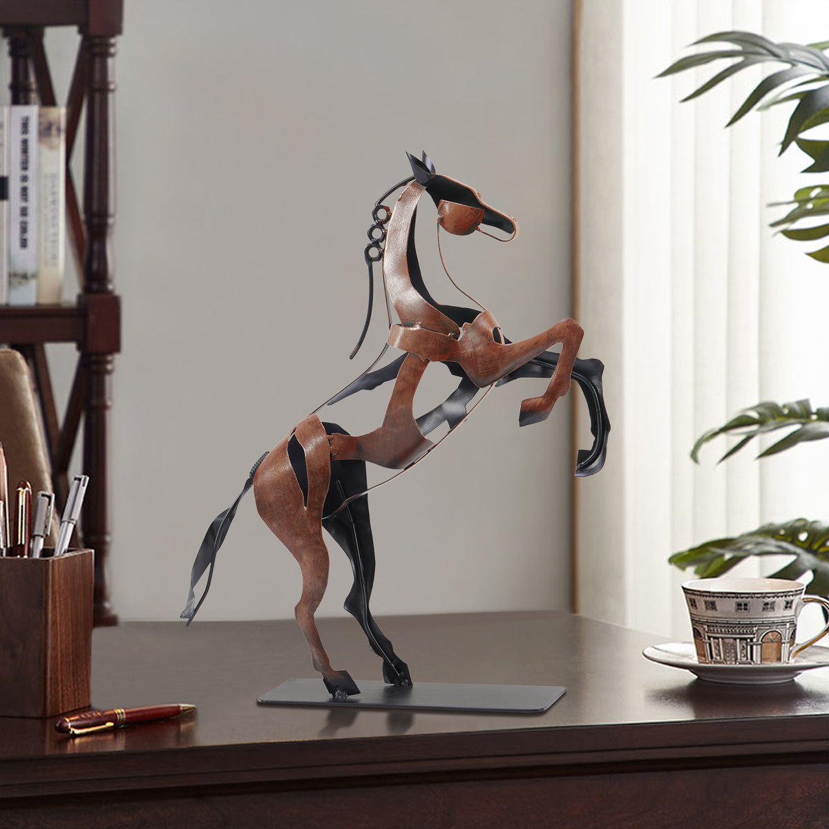 SunBlogs Art Handmade & Hand-painted Metal Horse Statue & Sculpture Gifts