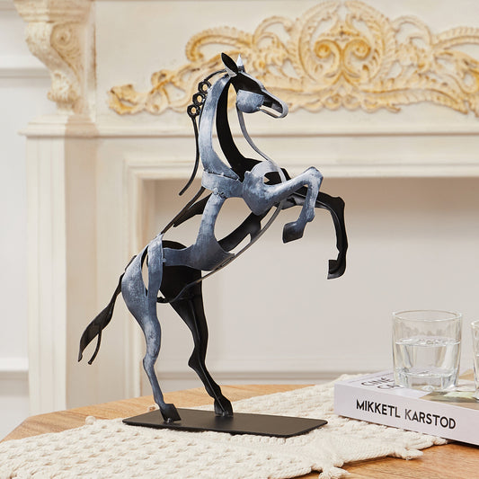 SunBlogs Art Metal Horse Statue & Sculpture Decor